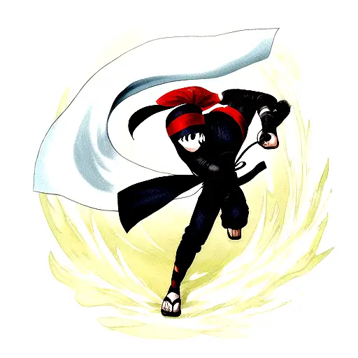 Photo camera in hand of ninja tattoo design idea