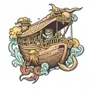 slingshot number 41 Noah's ark tattoo design idea