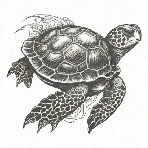 turtle panter on vulcan tattoo design idea