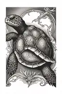 turtle panter on vulcan tattoo design idea
