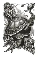 turtle panter on vulcan tattoo design idea