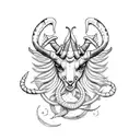 capricorn with aquarius tattoo design idea