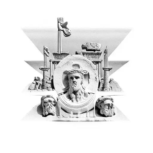 ancient greece and family connected and family pride tattoo design idea
