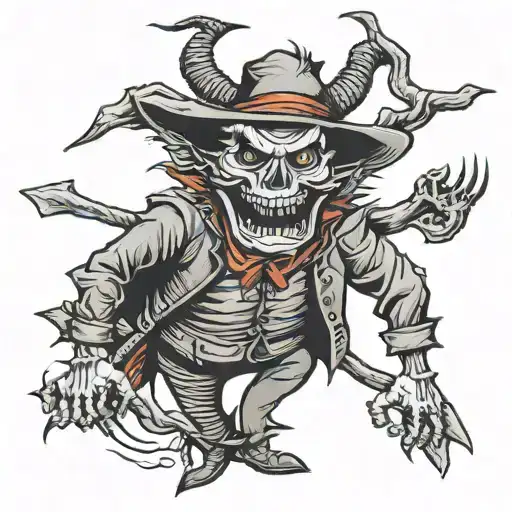 devil scarecrow  tattoo design idea