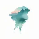 mountains, with blue sky fading away tattoo design idea