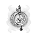 staves with treble clef fitting on a forearm tattoo design idea