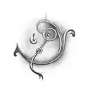 staves with treble clef fitting on a forearm tattoo design idea