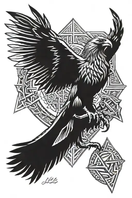 Odin with ravens and valknut sleeve tattoo tattoo design idea