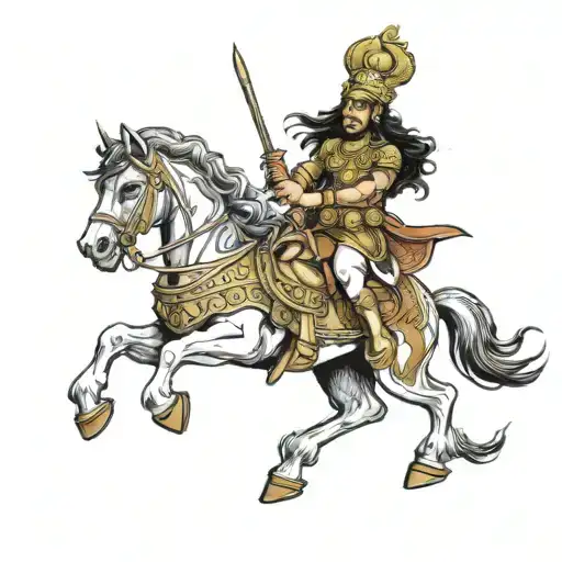 Karan from Mahabharat saving his chariot tattoo ideas  tattoo design idea