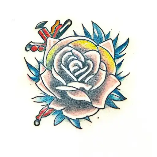 small traditional tattoo to fill a small gap on arm tattoo design idea