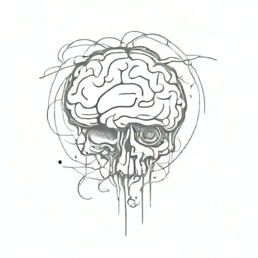 brain, heartbeat, injury, heart on half sleeve tattoo tattoo design idea