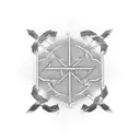 japanese christian cross tattoo design idea