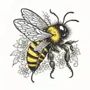 a bumblebee tattoo design idea