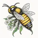 a bumblebee tattoo design idea