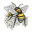a bumblebee tattoo design idea