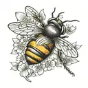 a bumblebee tattoo design idea