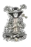 brook one piece tattoo design idea