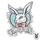 playboy bunny logo tattoo design idea