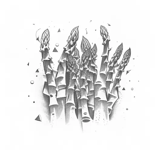 Asparagus power tattoo design idea