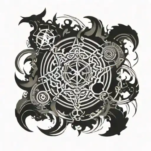 balance mind body and soul tattoo design idea