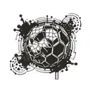 disco ball breaking tattoo design idea