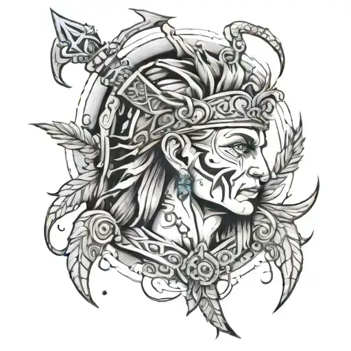 wounded healer spiritual warrior tattoo design idea