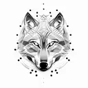 wolf on shield tattoo design idea