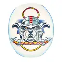 gladiator with case tattoo design idea