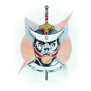 gladiator with case tattoo design idea