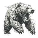 angry bear tattoo design idea