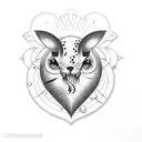 loveheart cherry bomb tattoo design idea