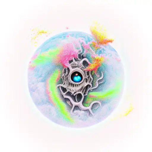 abyss falling  tattoo design idea