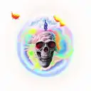 abyss falling  tattoo design idea