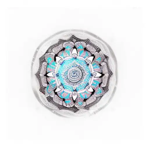 Mandala  throat chest tatoo women tattoo design idea