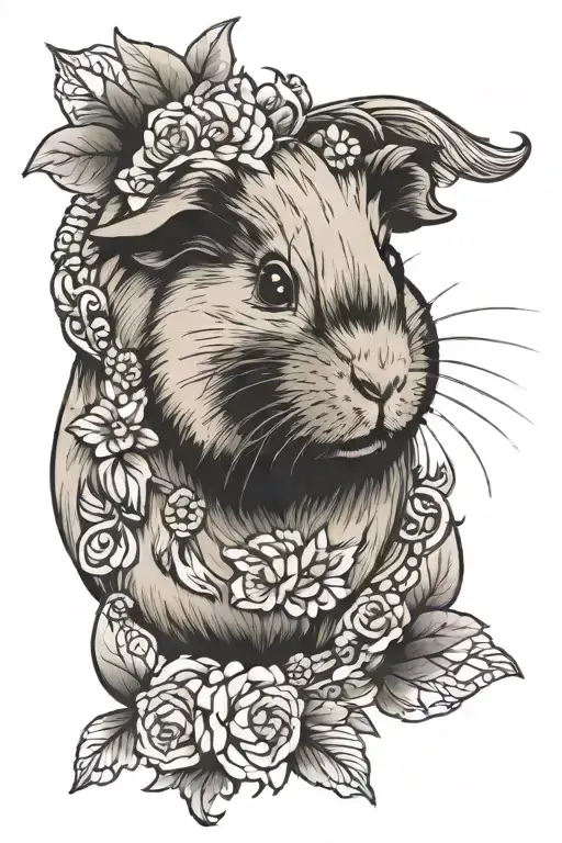 guinea pig tattoo design idea