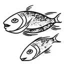 Fish and bread tattoo design idea