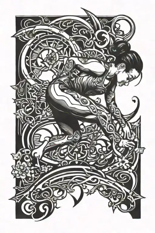 gymnastics tattoo design idea