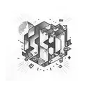 mirrorball sparkle with postage stamp border tattoo design idea