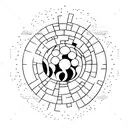 mirrorball with stamp tattoo design idea