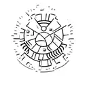 mirrorball with postage stamp border tattoo design idea