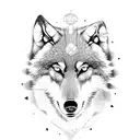 The wolf with Romulus and Remus surrounded by olive branches (in an oval shape) and with a Dacian falx at the top tattoo design idea