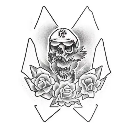 a crawler construction crane tattoo design idea