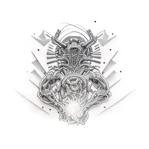 crawler construction crane tattoo design idea