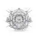 crawler construction crane tattoo design idea