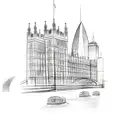 London, England Skyline tattoo design idea