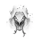 a crawler construction crane tattoo design idea