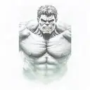 the incredible hulk black and gray avengers with green eyes  tattoo design idea
