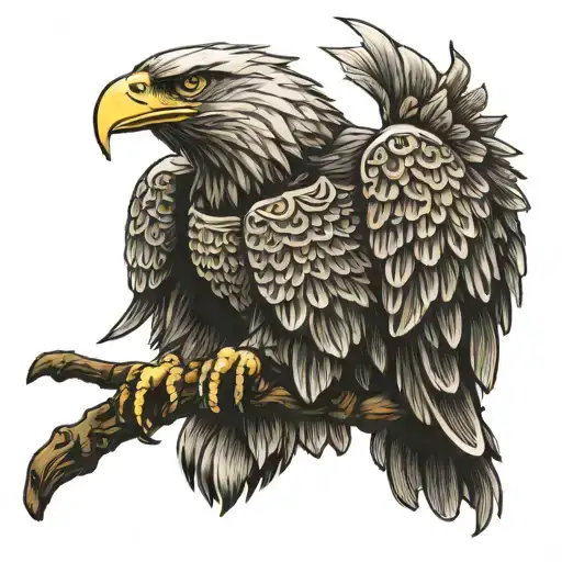 eagle and gladiator tattoo design idea