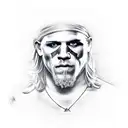 Scene with Jax Teller death from last episode of Sons of Anarchy tattoo design idea