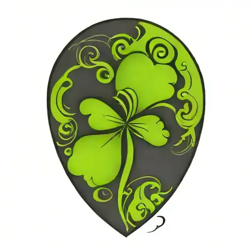 irish four leaf clover tattoo inspired tattoo design idea